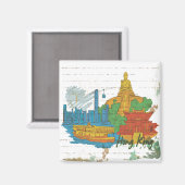 Hongkong Magnet (Vorderseite/Rückseite)
