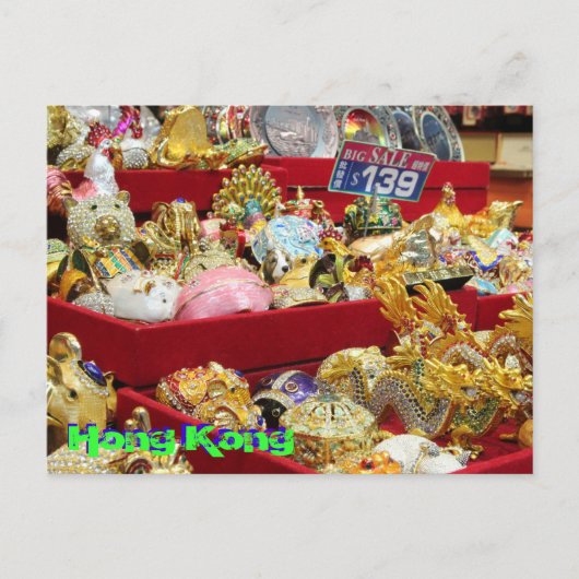 Hongkong-Markt Postkarte (Vorderseite)