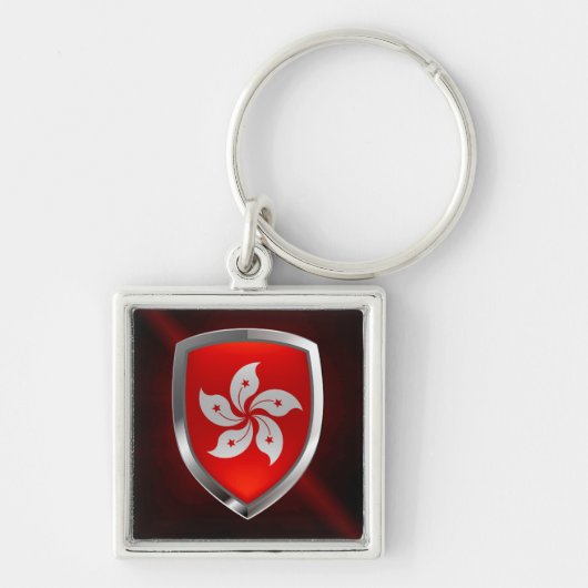 Hongkong-Metallic-Emblem Schlüsselanhänger (Vorne)
