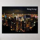 Hongkong-Nachtsansicht-Poster Poster (Vorne)