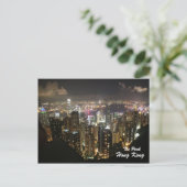 Hongkong Night Scene, The Peak, Postcard Postkarte (Stehend Vorderseite)