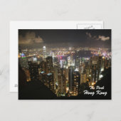 Hongkong Night Scene, The Peak, Postcard Postkarte (Vorne/Hinten)