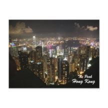 Hongkong Night Scene, The Peak, Postcard