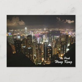 Hongkong Night Scene, The Peak, Postcard Postkarte