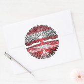 Hongkong Österreichisch Österreich Baum Runder Aufkleber (Umschlag)