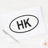 Hongkong Ovaler Aufkleber (Umschlag)