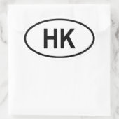 Hongkong Ovaler Aufkleber (Tasche)