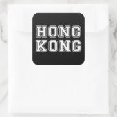 Hongkong Quadratischer Aufkleber (Tasche)