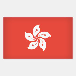 Hongkong Rechteckiger Aufkleber