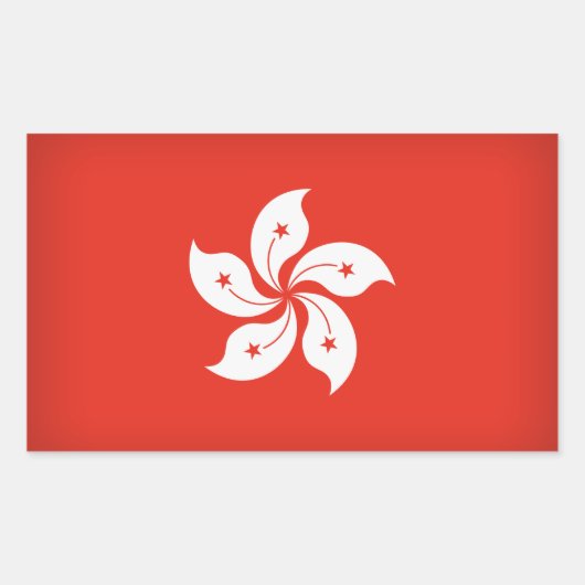 Hongkong Rechteckiger Aufkleber (Vorderseite)
