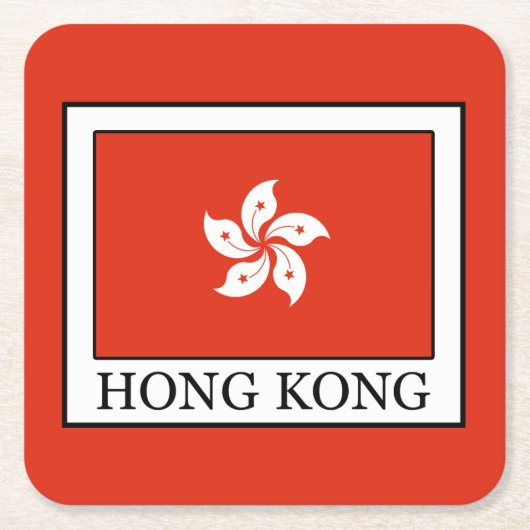 Hongkong Rechteckiger Pappuntersetzer (Vorderseite)