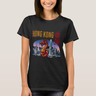 Hongkong-Reisender Jahr des Drachen Victoria Harbo T-Shirt