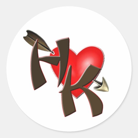 Hongkong Runder Aufkleber (Vorderseite)