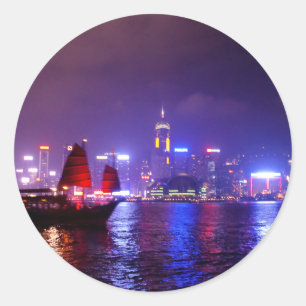 Hongkong Runder Aufkleber