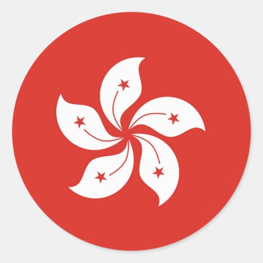 Hongkong Runder Aufkleber (Vorderseite)