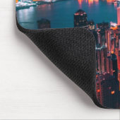 Hongkong Skycraper Skyline Night Lights Mousepad (Ecke)