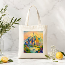 Hongkong Skyline Aquarell | Reise Gif