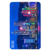 Hongkong-Skyline-Dämmerung Magnet (Vertikal)