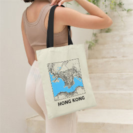 Hongkong-Stadtplan-Tasche Tragetasche