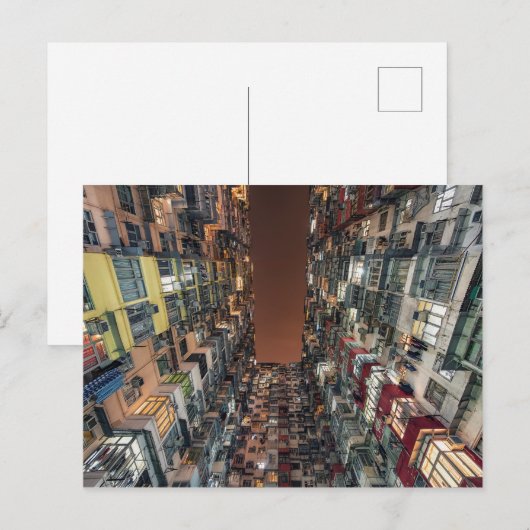 Hongkong-Stil Postkarte (Vorne/Hinten)