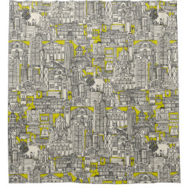 Hongkong Toile de jouy chartreuse Duschvorhang