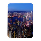 Hongkong Victoria Harbour bei Nacht Magnet (Vertikal)