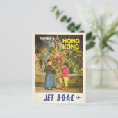 Hongkong Vintage Reise Postkarte Nr. 2 (Stehend Vorderseite)