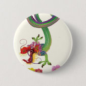 Hongkong Vintages Reiseplakat Button (Vorderseite)