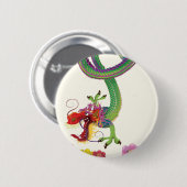 Hongkong Vintages Reiseplakat Button (Vorne & Hinten)