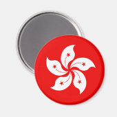 Hongkong White Orchid Symbol Magnet (Vorderseite/Rückseite)