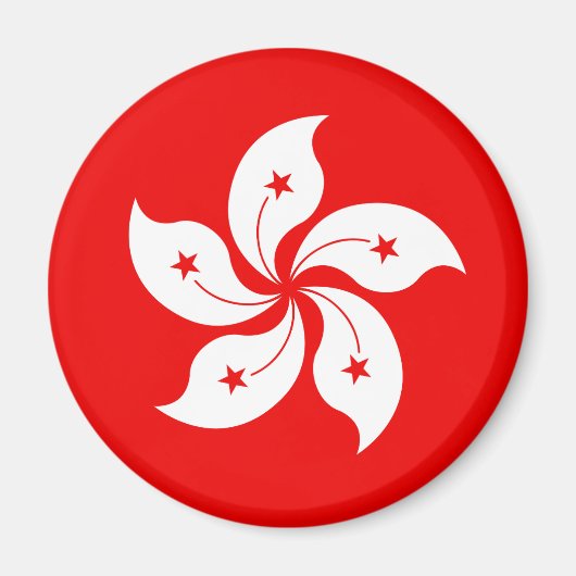 Hongkong White Orchid Symbol Magnet (Vorne)