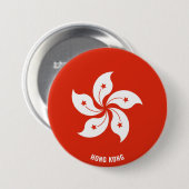 Hongkonger Flagge Charming Patriotic Button (Vorne & Hinten)