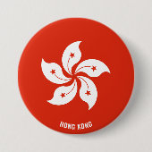 Hongkonger Flagge Charming Patriotic Button (Vorderseite)