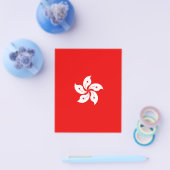 Hongkonger Flagge Weißer Orchid auf Rot Flyer (Einzeln)