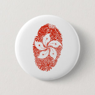 Hongkonger Flaggen Fingerprint Landespreis Button