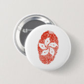 Hongkonger Flaggen Fingerprint Landespreis Button (Vorne & Hinten)
