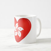 Hongkonger Flaggenherz Kaffeetasse (VorderseiteRechts)