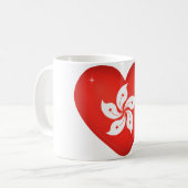 Hongkonger Flaggenherz Kaffeetasse (Vorderseite Links)