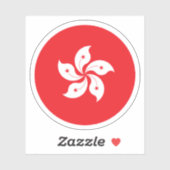 Hongkonger Flaggenrundkleber Aufkleber (Blatt)