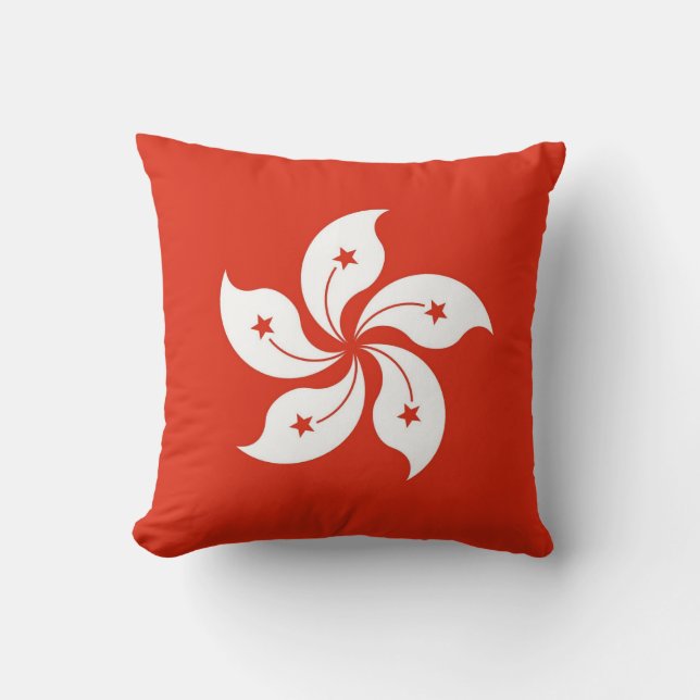 Hongkonger Flaggenstaat Amerikas MoJo Pillow Kissen (Vorderseite)