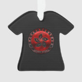 Hongkonger Orchid-Blume über Kohlenstofffaser-Prin Ornament (Vorderseite)