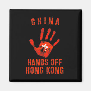 Hongkonger Protest gegen die China in den Händen d Magnet