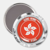 Hongkonger Runde Emblem Magnet (Vorderseite/Rückseite)