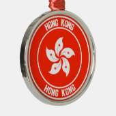 Hongkonger Runde Emblem Ornament Aus Metall (Rechts)