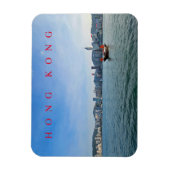 Hongkonger Skyline- und Schiffsaussicht Kühlschran Magnet (Vertikal)