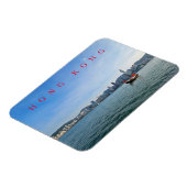 Hongkonger Skyline- und Schiffsaussicht Kühlschran Magnet (Linke Seite)
