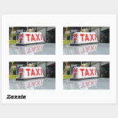 Hongkonger Taxi Rechteckiger Aufkleber (Blatt)