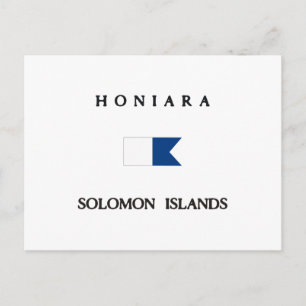 Honiara Solomon Islands Alpha Dive Flag Postkarte