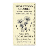 Honig 2 x 3,75" Aster Gelb gestrichene Grenze (Vorne)