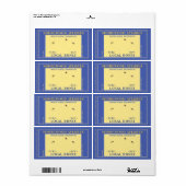 Honig 2" x 3,75" Lavendel Blume Bees Gelbes Etiket (Vorne)